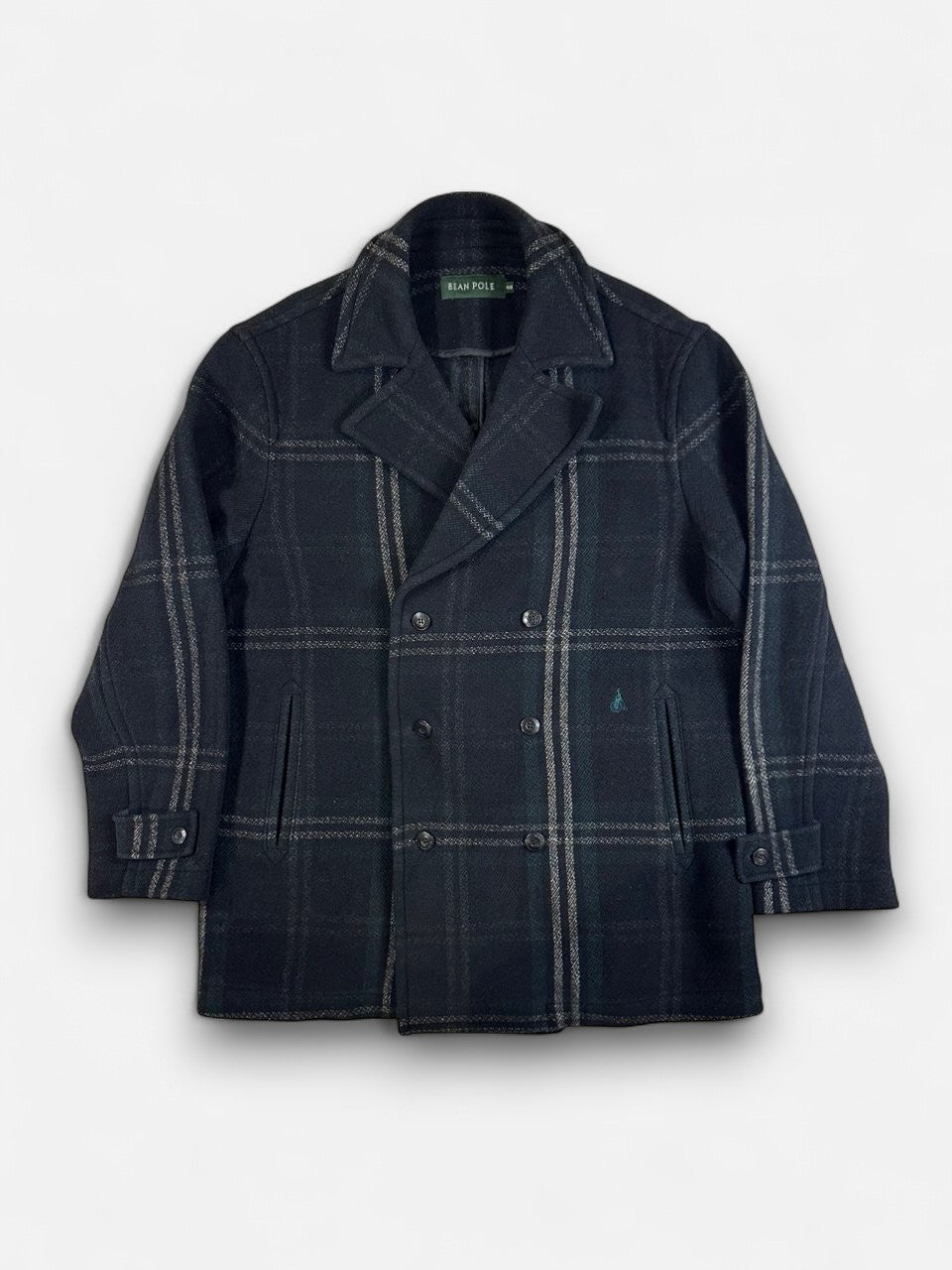 Beanpole Checked Wool Double-Breasted Coat