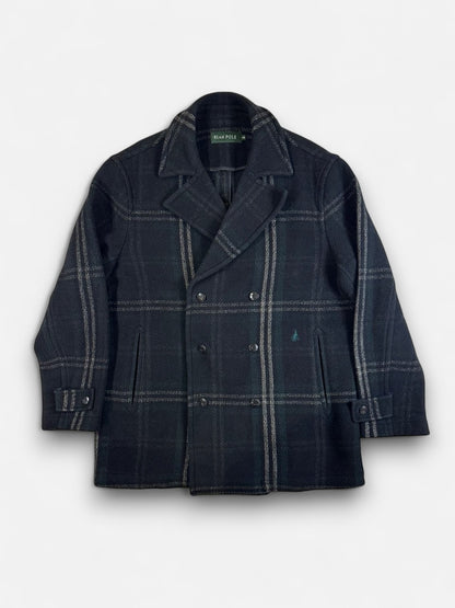 Beanpole Checked Wool Double-Breasted Coat