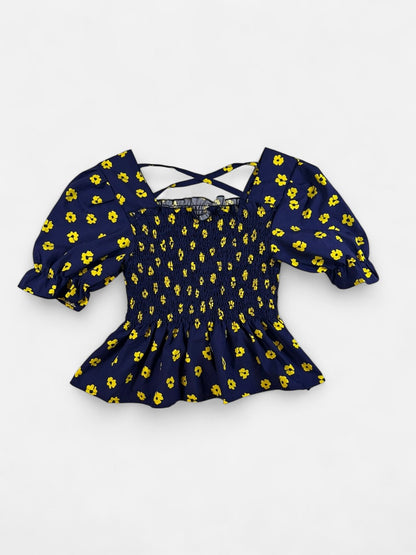 Muzi Square Neck Floral Blouse